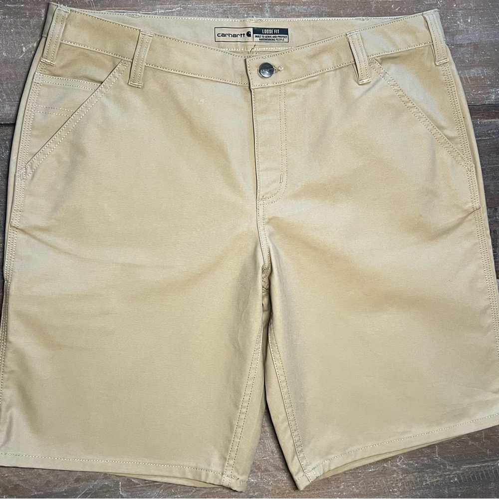 Carhartt Women’s Flat Front Shorts Tan/ Khaki Size 16 - Workwear